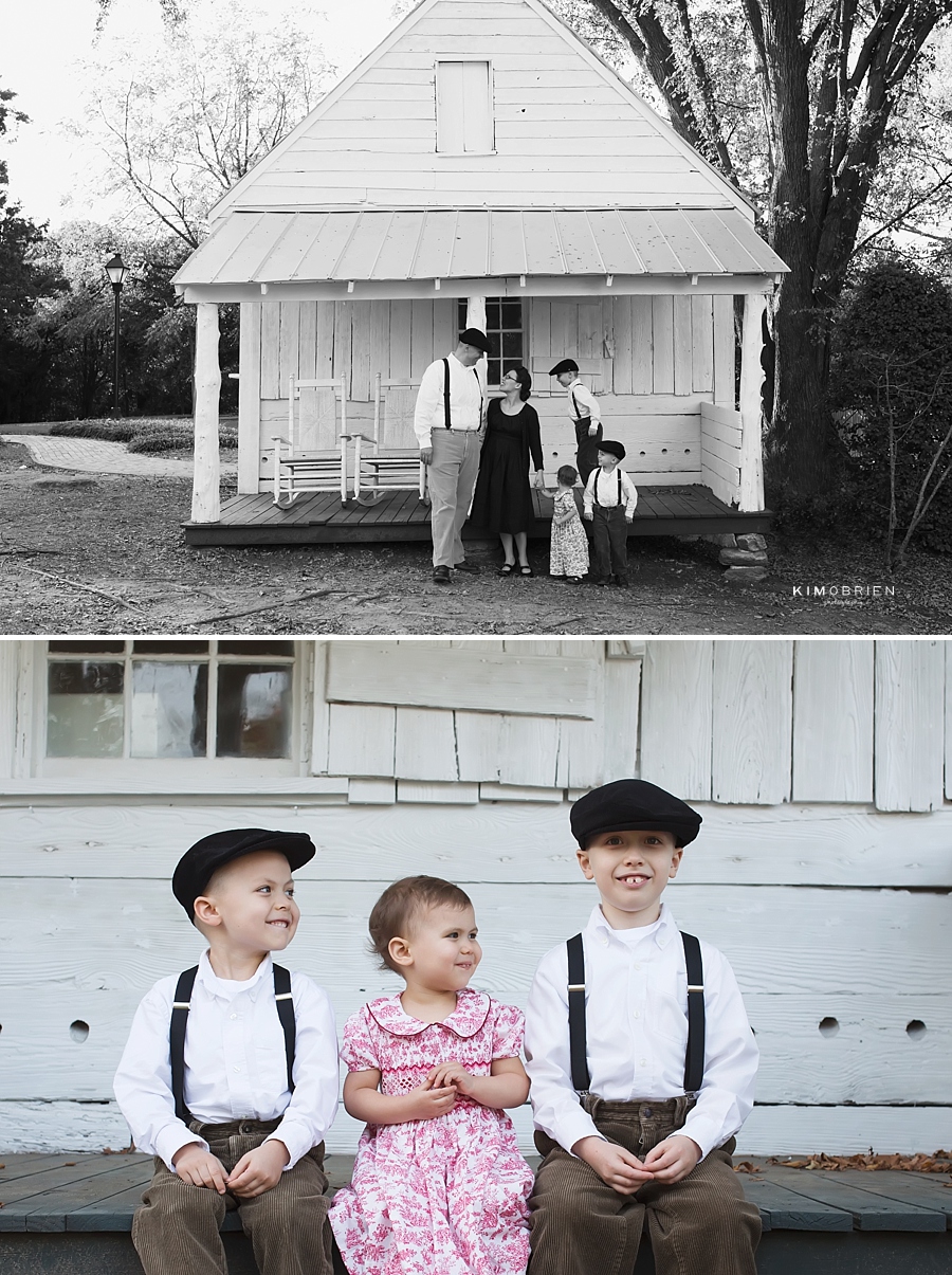 vintage stylized family photo session - Raleigh NC family photographer