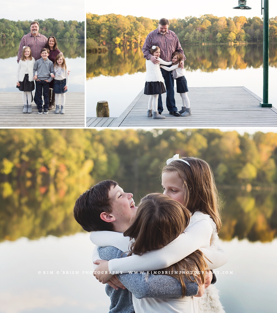 Family of Five at the Lake - Raleigh Family Photographer